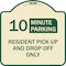 Signmission Minute Parking Resident Pick-Up and Drop-Off Minute Parking Aluminum Sign, 18" x 18", TG-1818-23875 A-DES-TG-1818-23875 - alternate 1